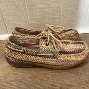 Twisted X Women's Multi Pattern Driving Moc Shoes Size 7 M WDM0084 Textile Weave